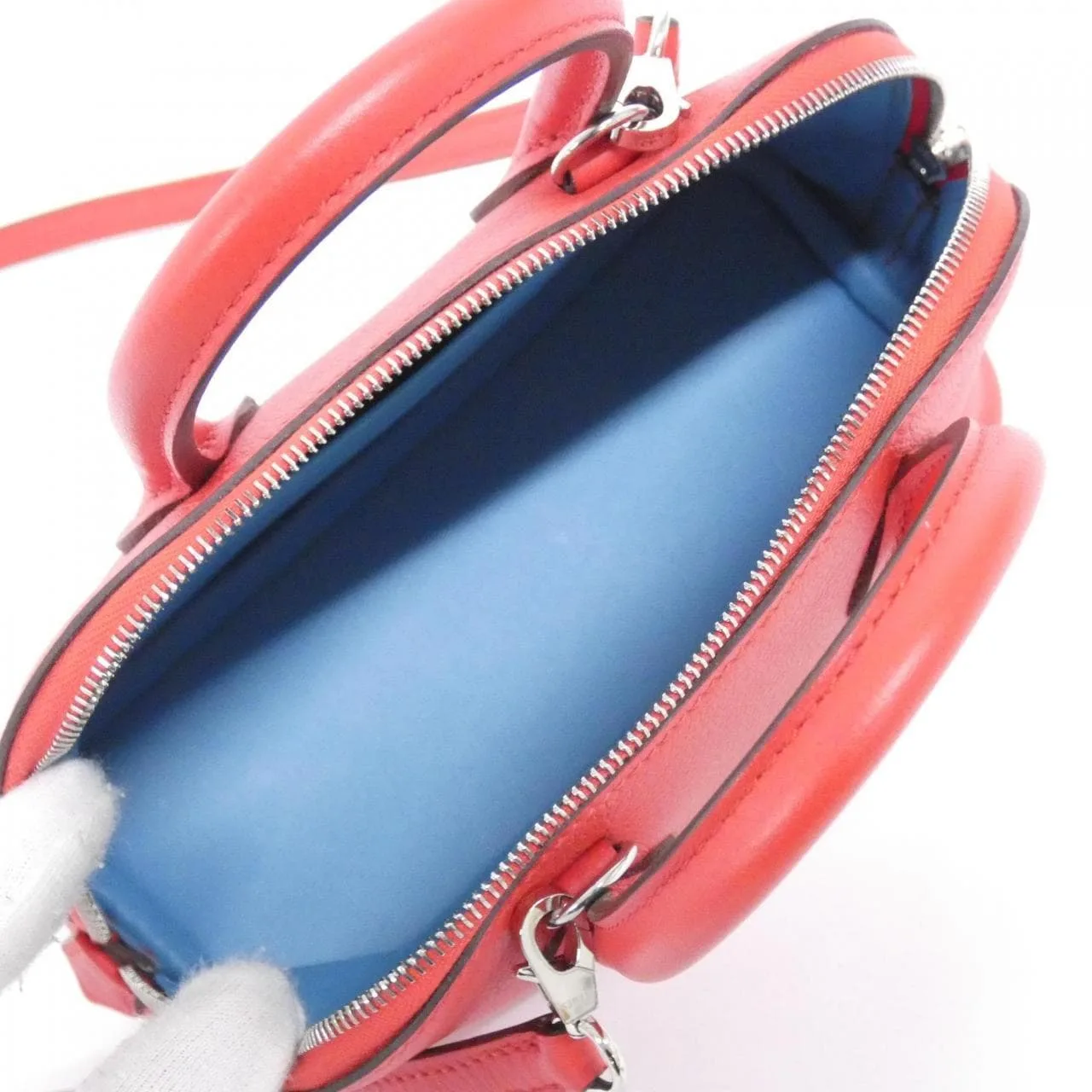 HERMES Bolide 077817CK Handbag Rouge 中古品A - 縮圖 5