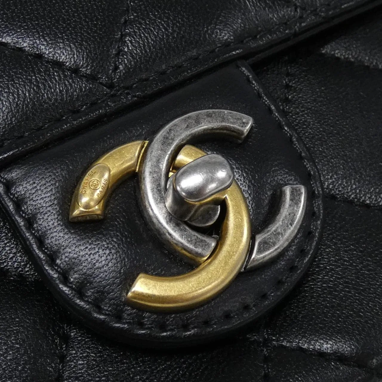 CHANEL AS2979 Shoulder Lambskin 黑色 羊皮 中古品A - 縮圖 4
