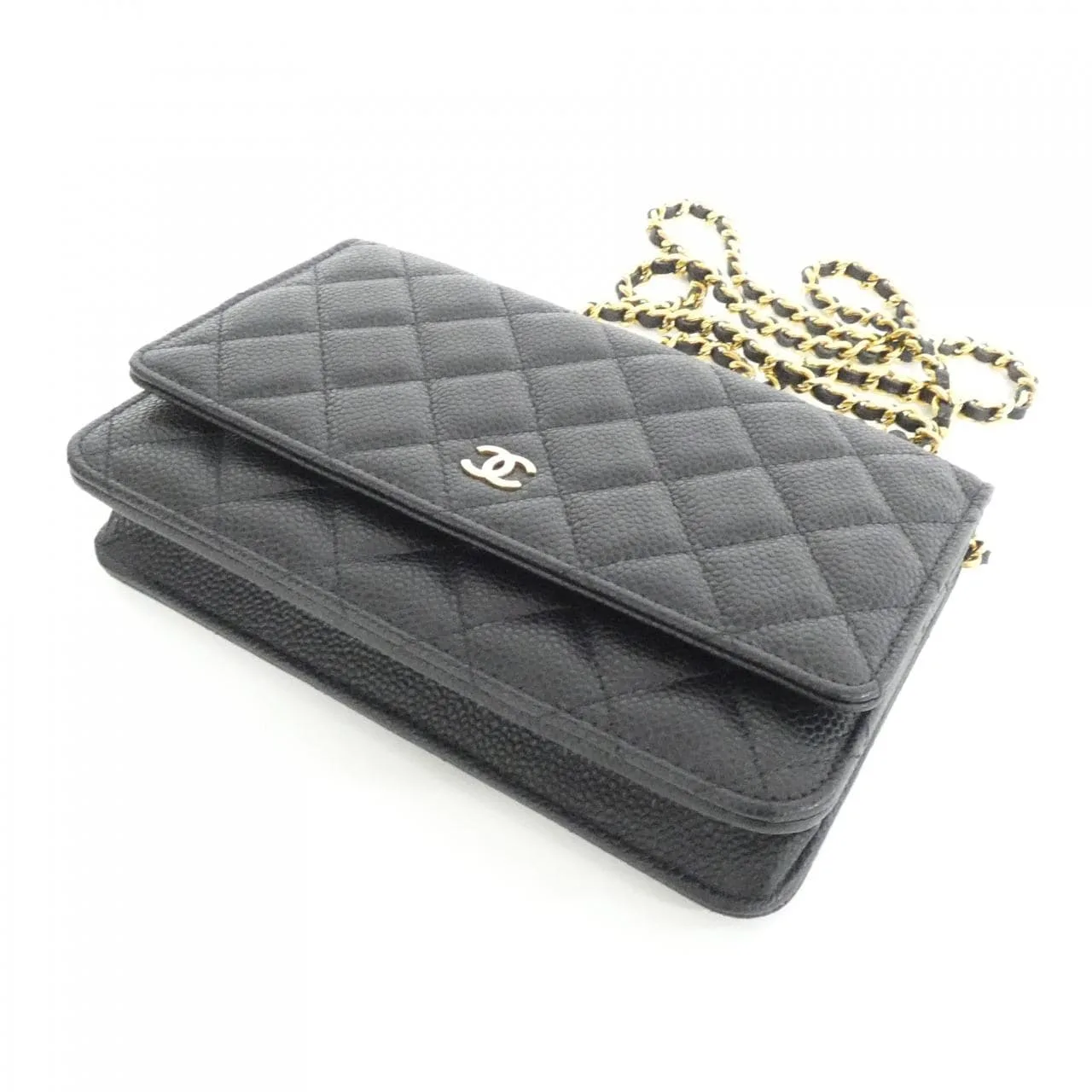 CHANEL Timeless Classic AP0250 Wallet Grained Calfskin 黑色 荔枝紋牛皮 中古品A - 縮圖 3
