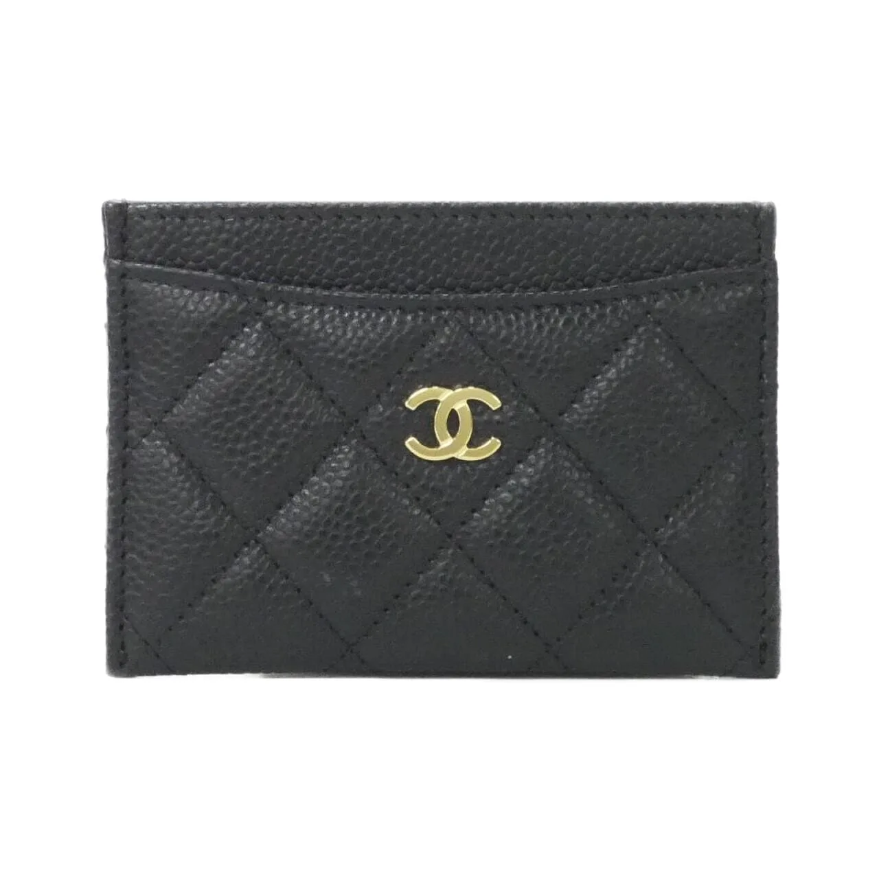 CHANEL Timeless Classic AP0213 Card Case Grained Calfskin Black