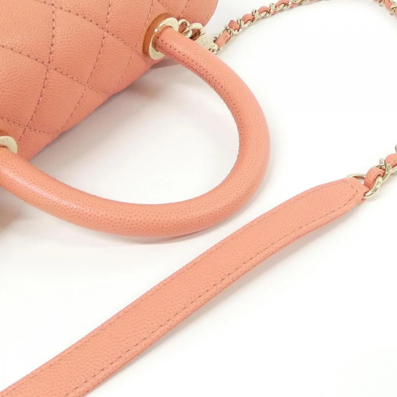 CHANEL Matelasse 92990 Handbag Grained Calfskin Black Grained Calfskin Rank A - Thumbnail 6