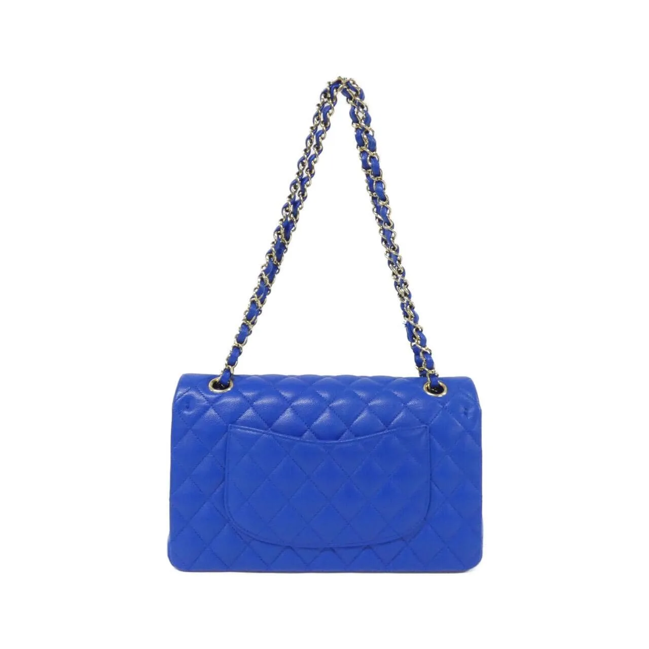 CHANEL Matelasse 1112 Shoulder Grained Calfskin Blue Grained Calfskin Rank A - Thumbnail 2