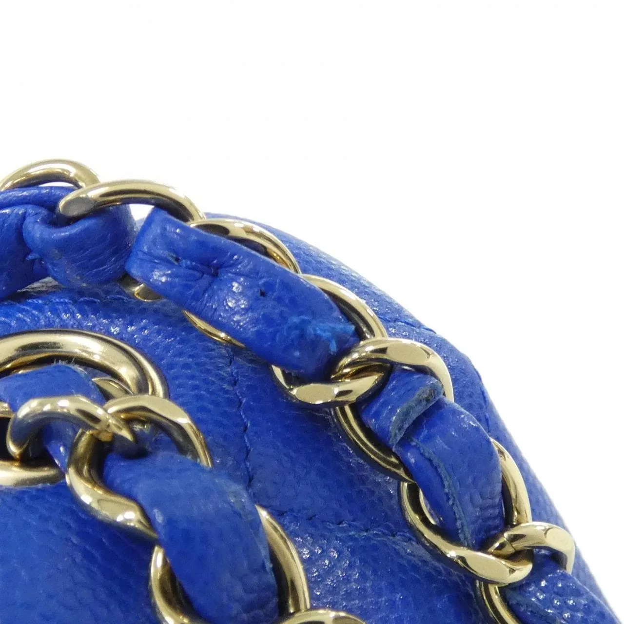 CHANEL Matelasse 1112 Shoulder Grained Calfskin Blue Grained Calfskin Rank A - Thumbnail 6