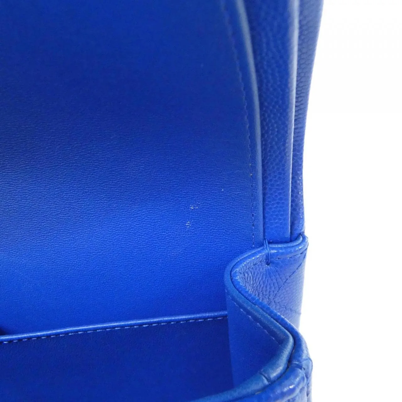 CHANEL Matelasse 1112 Shoulder Grained Calfskin Blue Grained Calfskin Rank A - Thumbnail 8