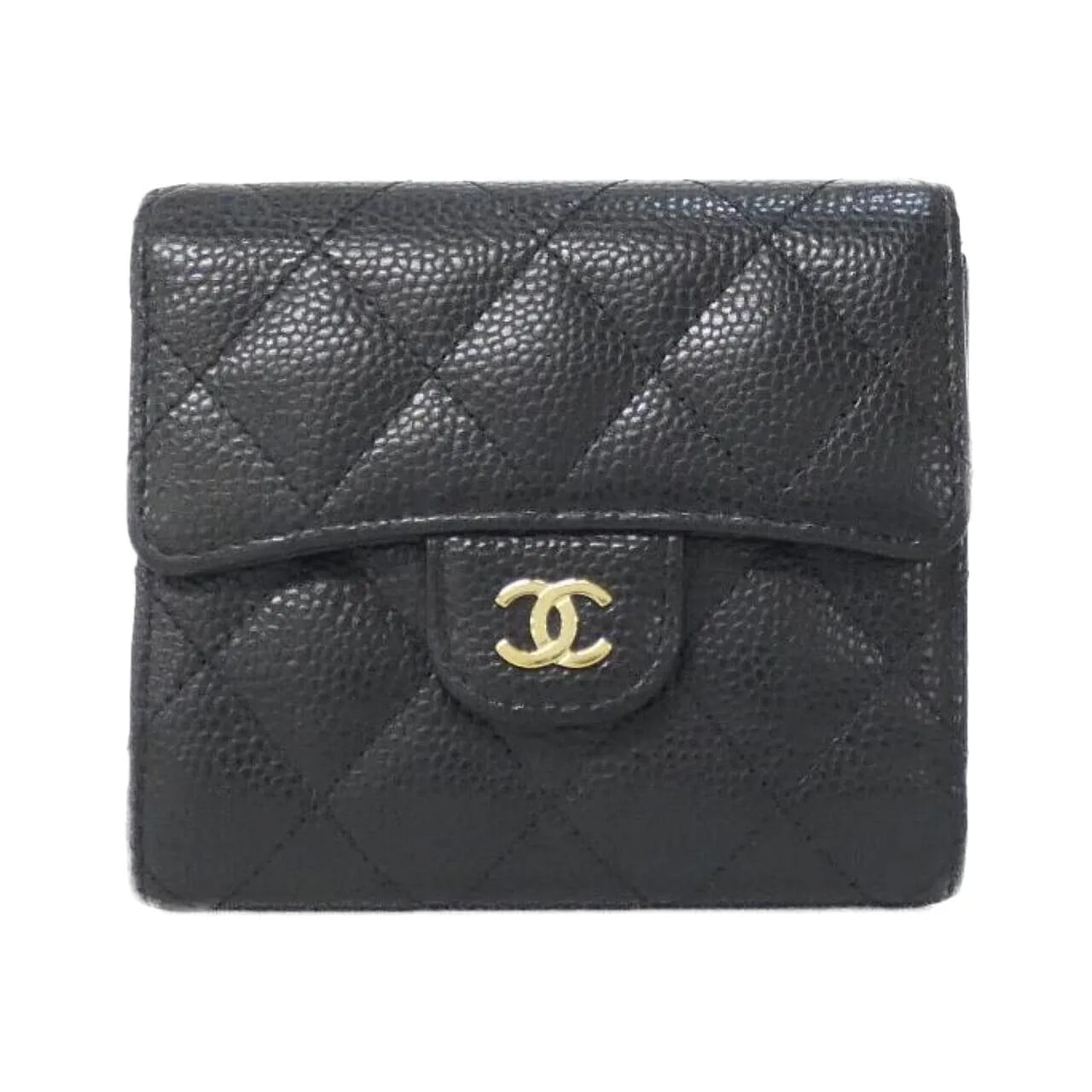CHANEL Timeless Classic AP0231 Wallet Grained Calfskin Black