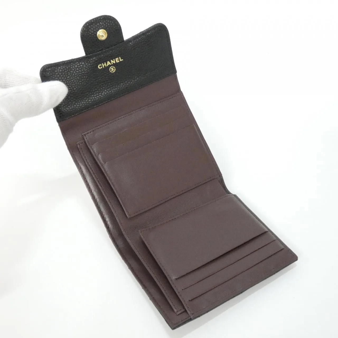 CHANEL Timeless Classic AP0231 Wallet Grained Calfskin Black Grained Calfskin Rank A - Thumbnail 4