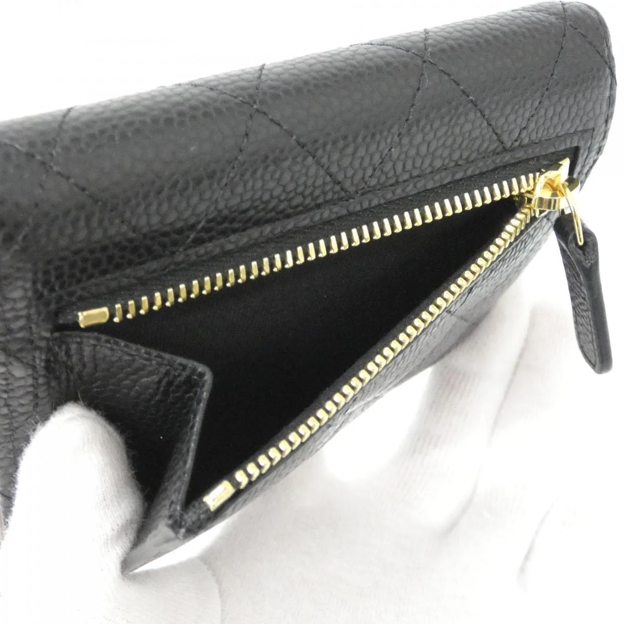 CHANEL Timeless Classic AP0231 Wallet Grained Calfskin Black Grained Calfskin Rank A - Thumbnail 8