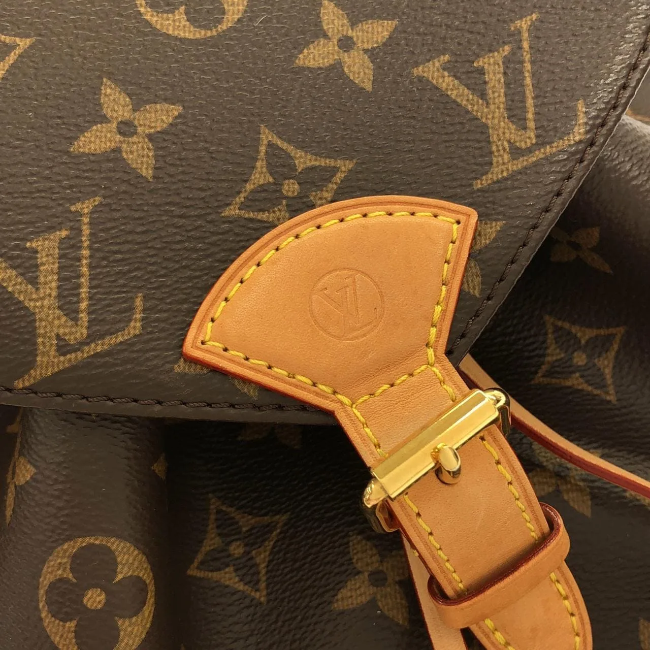 LOUIS VUITTON Montsouris M11198 Backpack Monogram 黑色 Monogram 中古品A - 縮圖 5