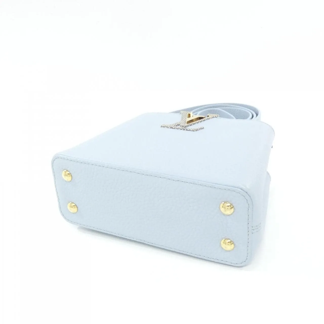 LOUIS VUITTON Capucines M22876 Handbag Leather Blue Leather Rank A - Thumbnail 3