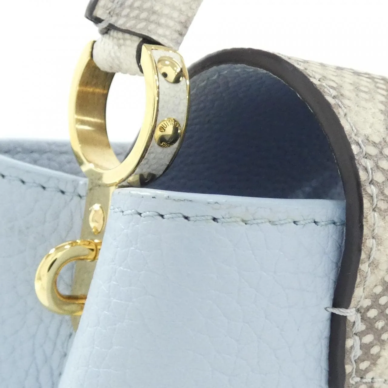 LOUIS VUITTON Capucines M22876 Handbag Leather Blue Leather Rank A - Thumbnail 5