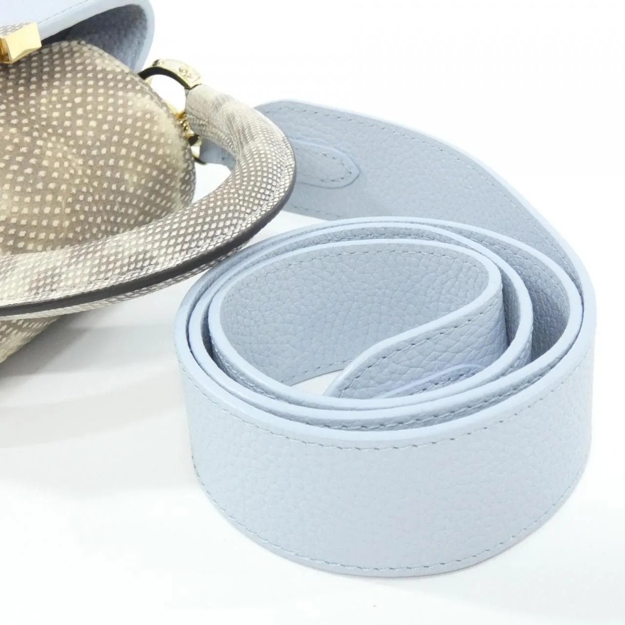 LOUIS VUITTON Capucines M22876 Handbag Leather Blue Leather Rank A - Thumbnail 6