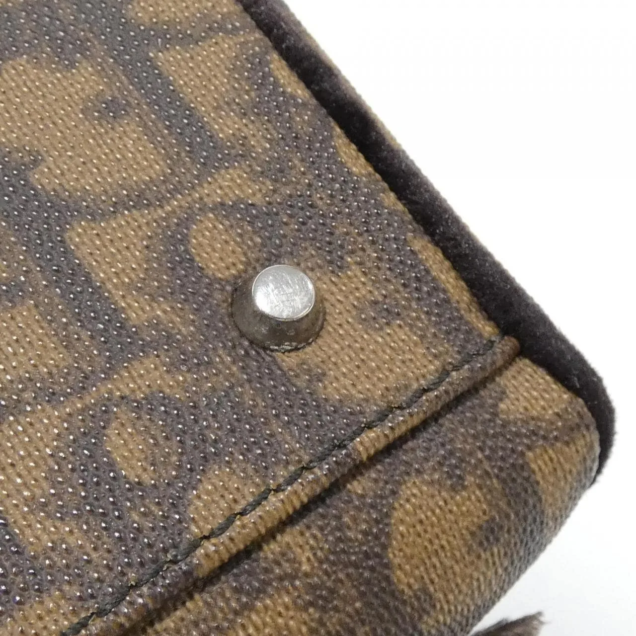 DIOR 手提包 帆布 棕色 帆布 中古品B - 縮圖 3