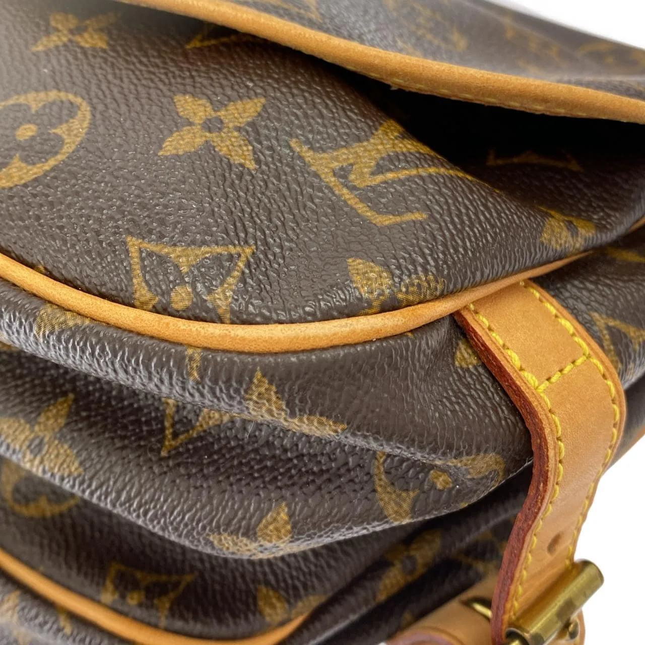 LOUIS VUITTON Saumur M40710 Shoulder Monogram 黑色 Monogram 中古品A - 縮圖 2