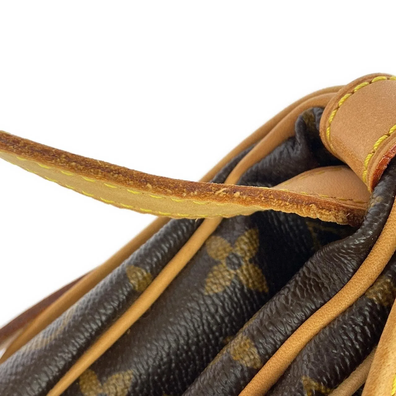 LOUIS VUITTON Saumur M40710 Shoulder Monogram 黑色 Monogram 中古品A - 縮圖 3