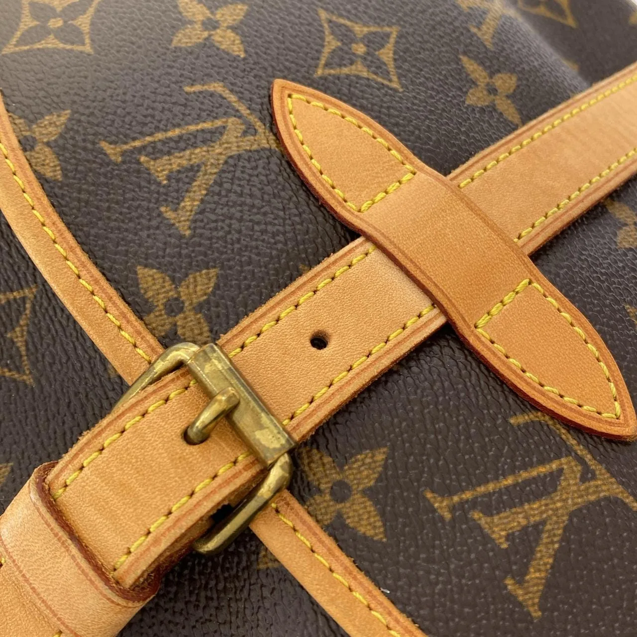 LOUIS VUITTON Saumur M40710 Shoulder Monogram 黑色 Monogram 中古品A - 縮圖 4