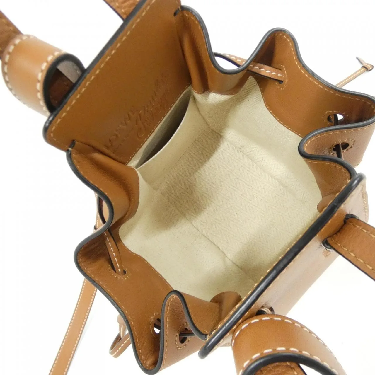 LOEWE Hammock 328 72 V07 Shoulder Canvas White Canvas Rank A - Thumbnail 10