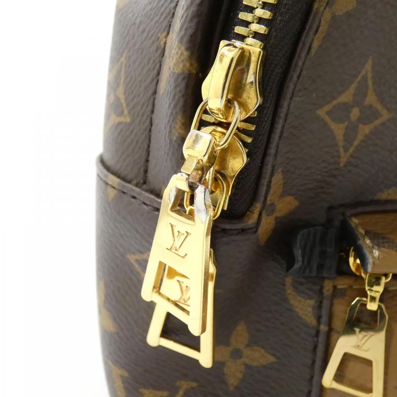 LOUIS VUITTON Palm Springs M44870 Backpack Monogram 黑色 Monogram 中古品A - 縮圖 4