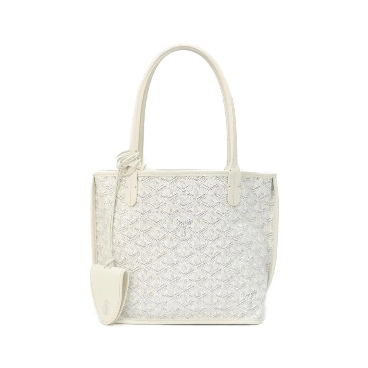 GOYARD Anjou Handbag Canvas White
