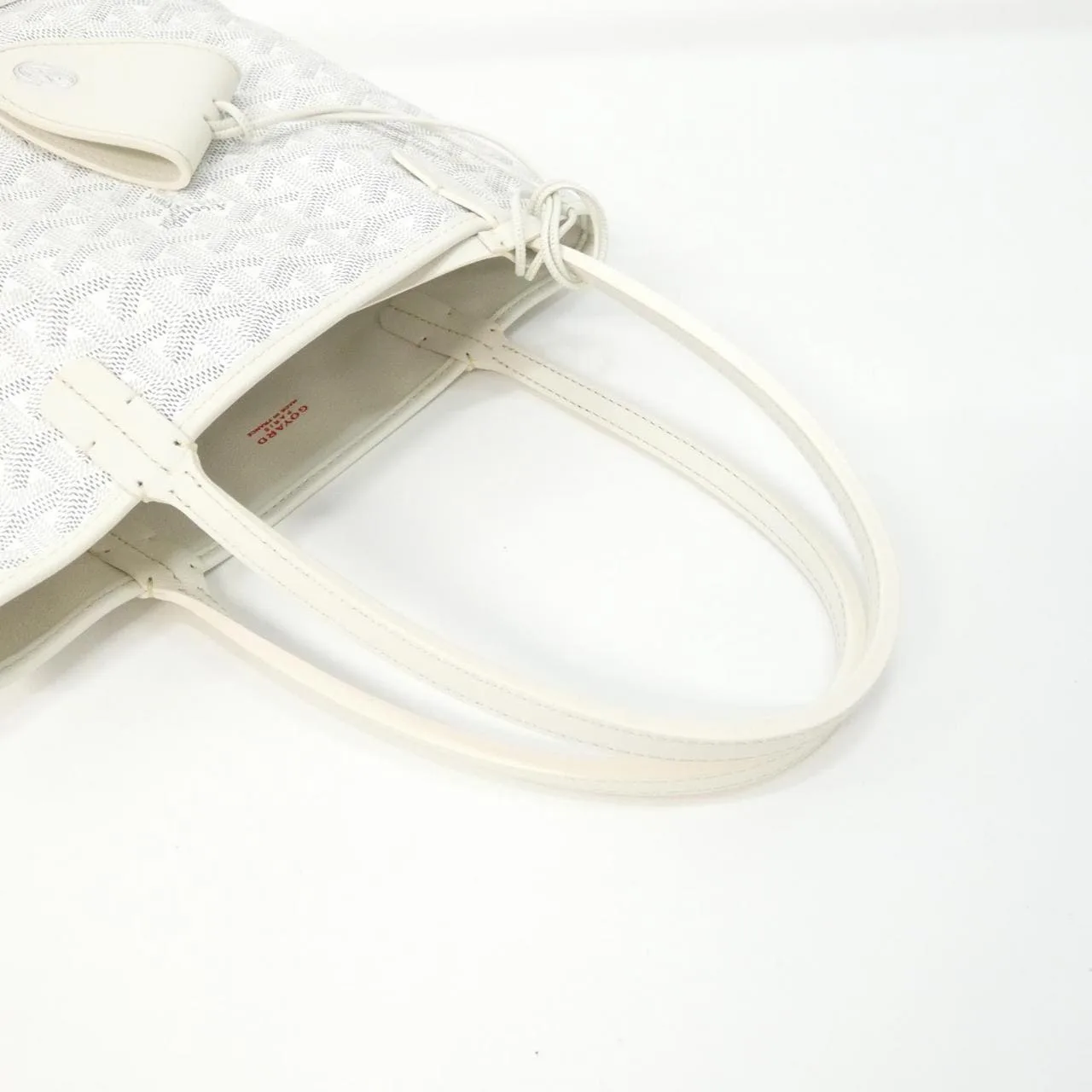 GOYARD Anjou Handbag Canvas 白色 帆布 未使用品 - 縮圖 4