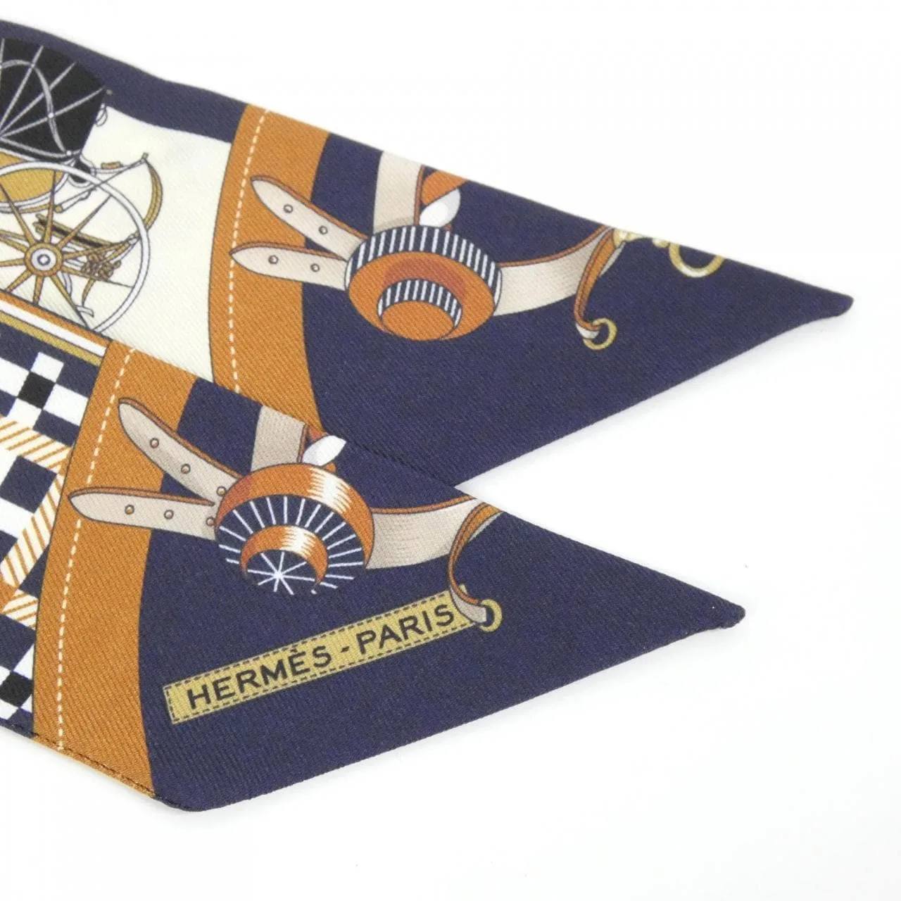 HERMES 064108S Scarf White Rank A - Thumbnail 2
