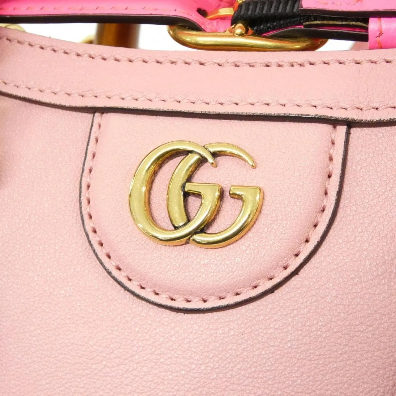 GUCCI Diana 655661 17QDT Handbag Leather Black Leather Rank A - Thumbnail 4