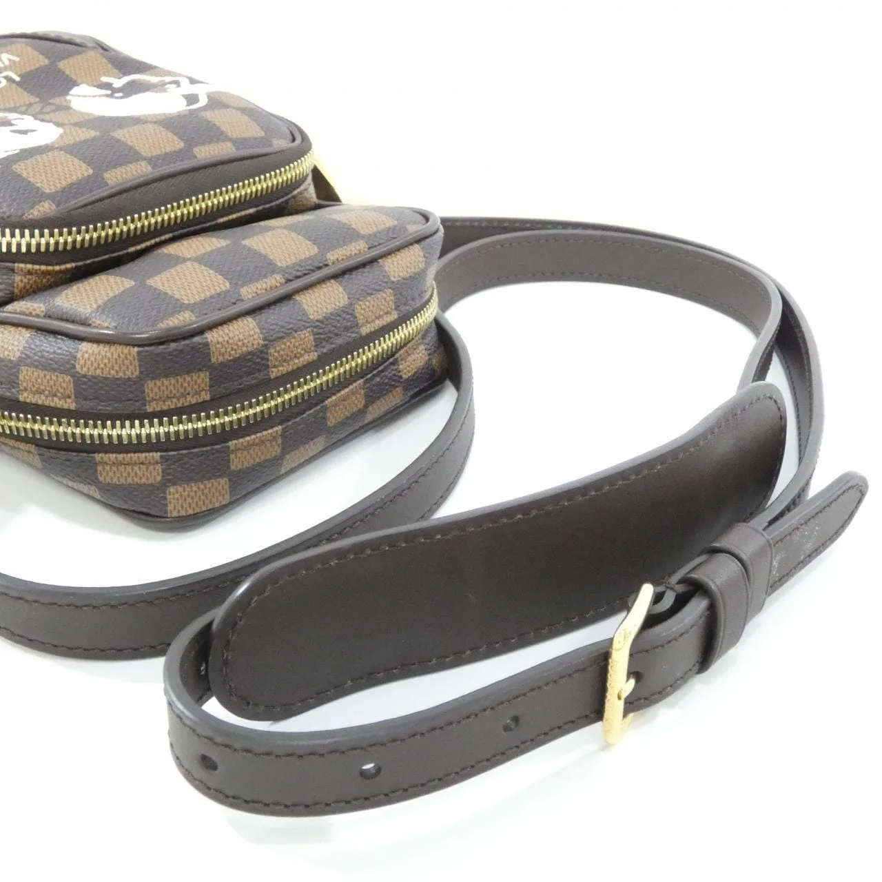 LOUIS VUITTON N40768 Shoulder Damier 黑色 Damier 中古品A - 縮圖 4