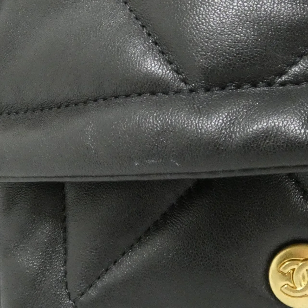 CHANEL AS5727 Shoulder Lambskin 黑色 羊皮 中古品A - 縮圖 6