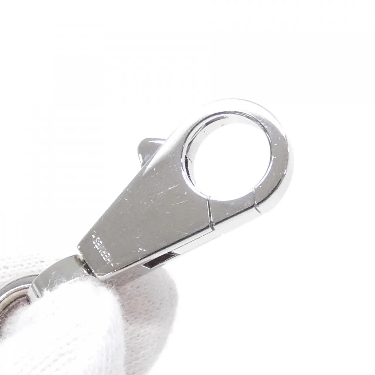 HERMES 077727CK Wallet Canvas 白色 帆布 中古品A - 縮圖 4