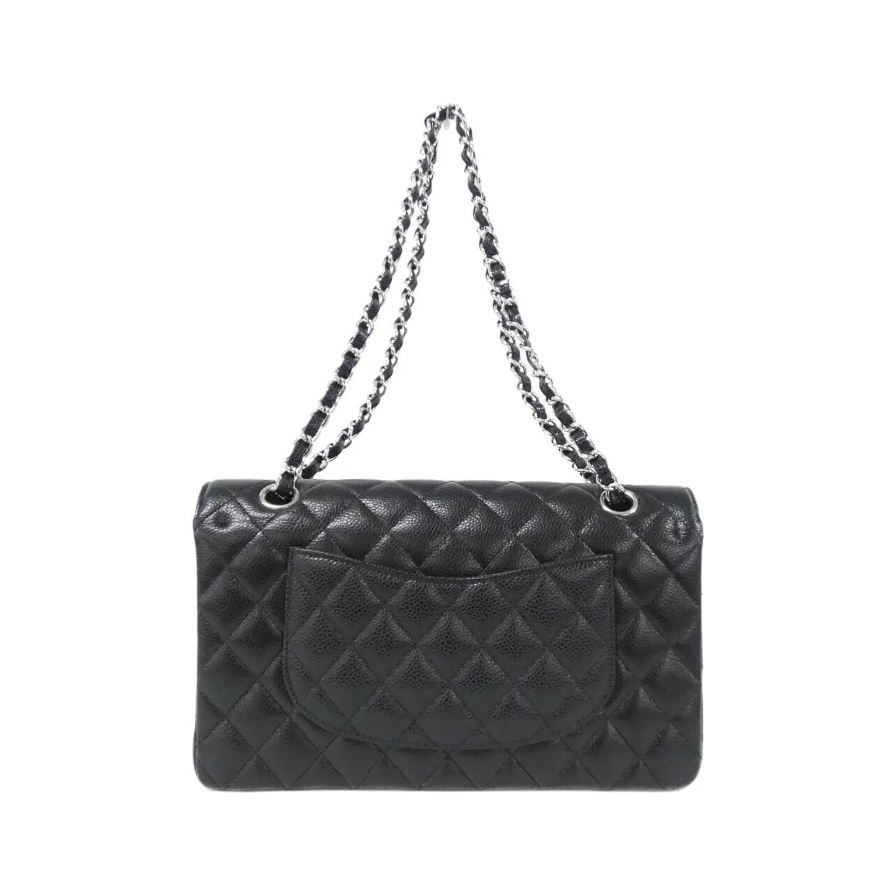 CHANEL Matelasse 1112 Shoulder Grained Calfskin Black Grained Calfskin - Thumbnail 2