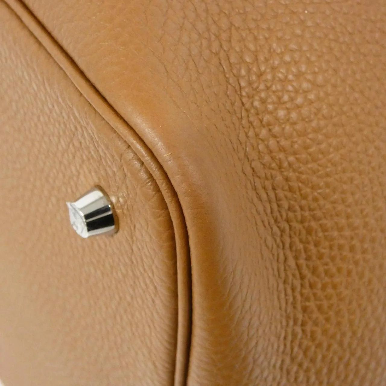 HERMES Picotin 060991CK Handbag Clemence 金色 Clemence 皮 中古品A - 縮圖 2