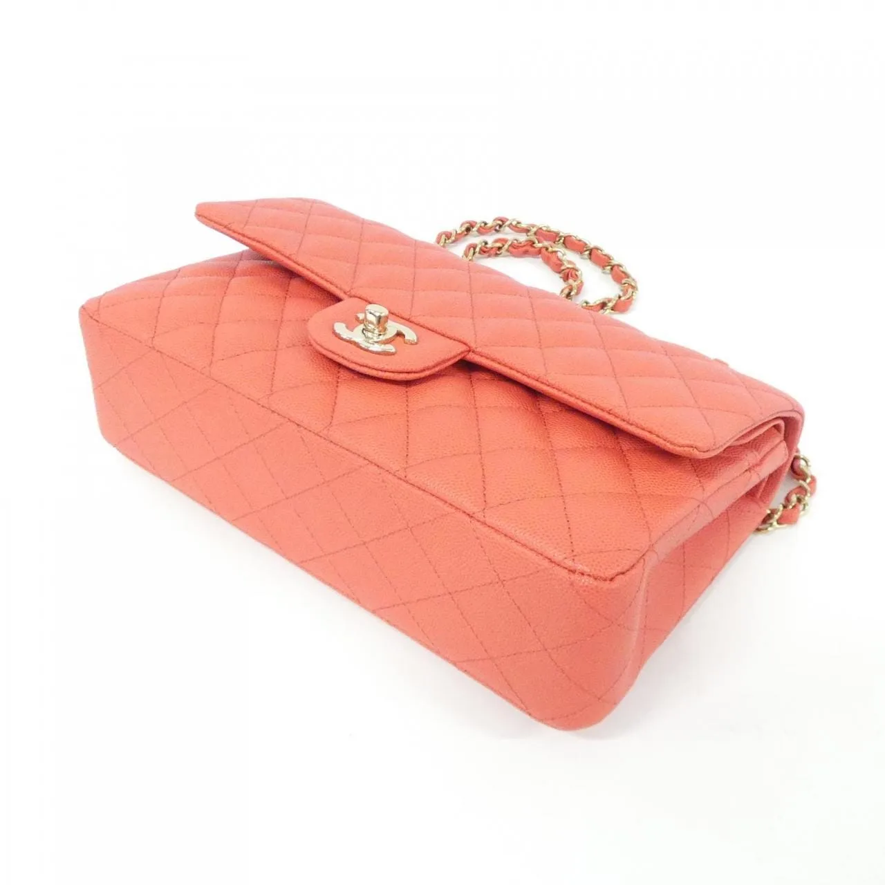 CHANEL Matelasse 1112 Shoulder Grained Calfskin Pink Grained Calfskin Rank A - Thumbnail 3