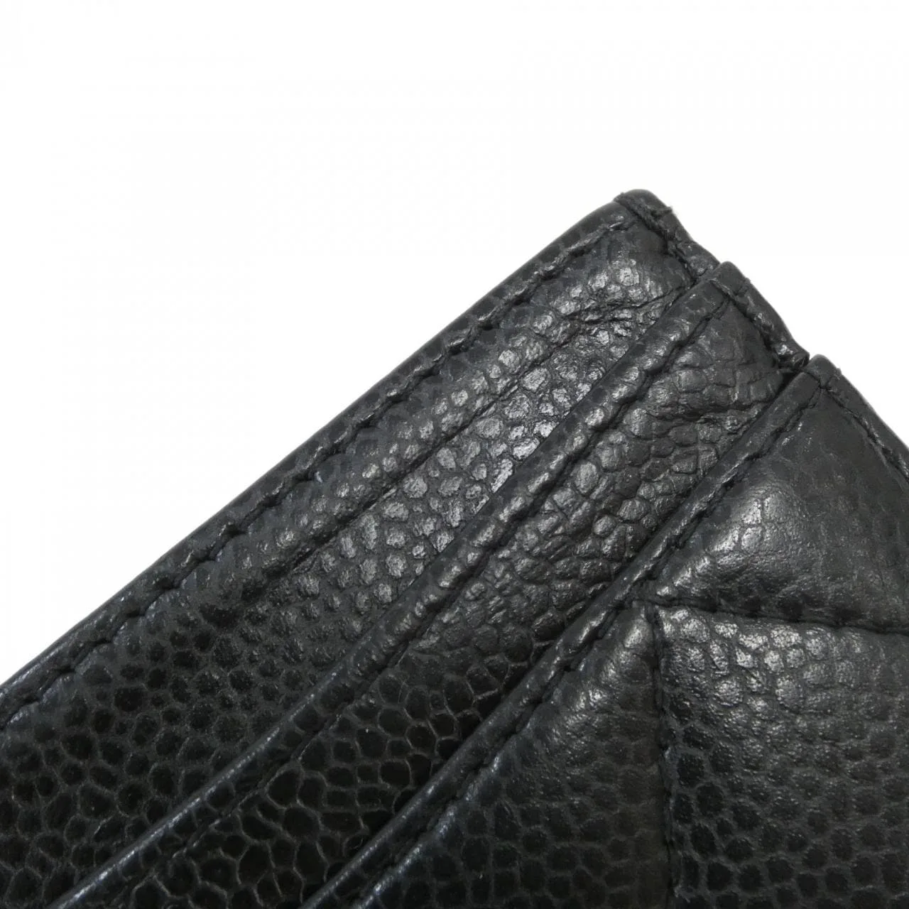 CHANEL Timeless Classic AP0213 Card Case Grained Calfskin Black Grained Calfskin Rank B - Thumbnail 4
