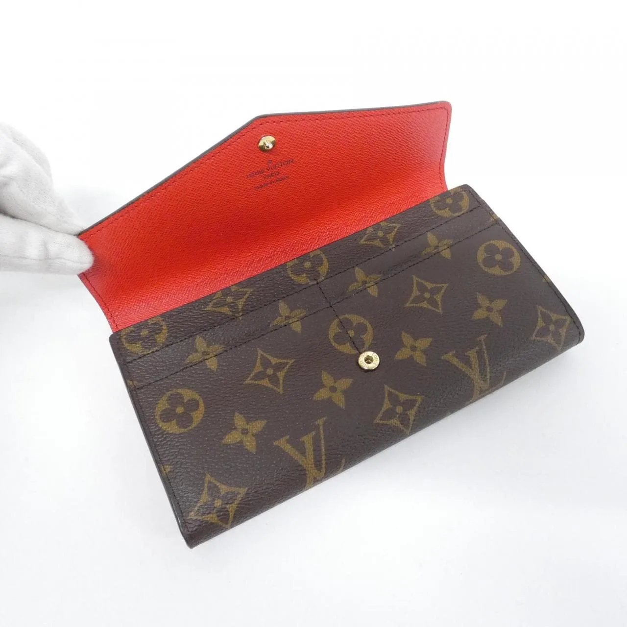 LOUIS VUITTON M62236 Wallet Monogram 黑色 Monogram 中古品A - 縮圖 6