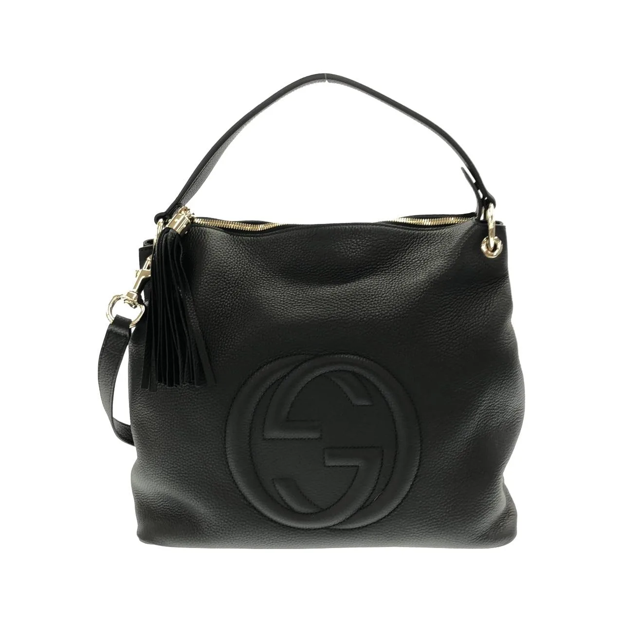 GUCCI 408825 A7M0G Shoulder Leather Black