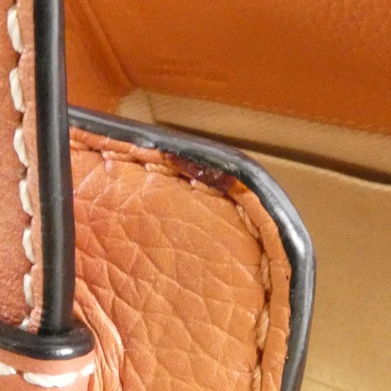 LOEWE Hammock 314 12 V07 Shoulder Leather Black Leather Rank A - Thumbnail 4