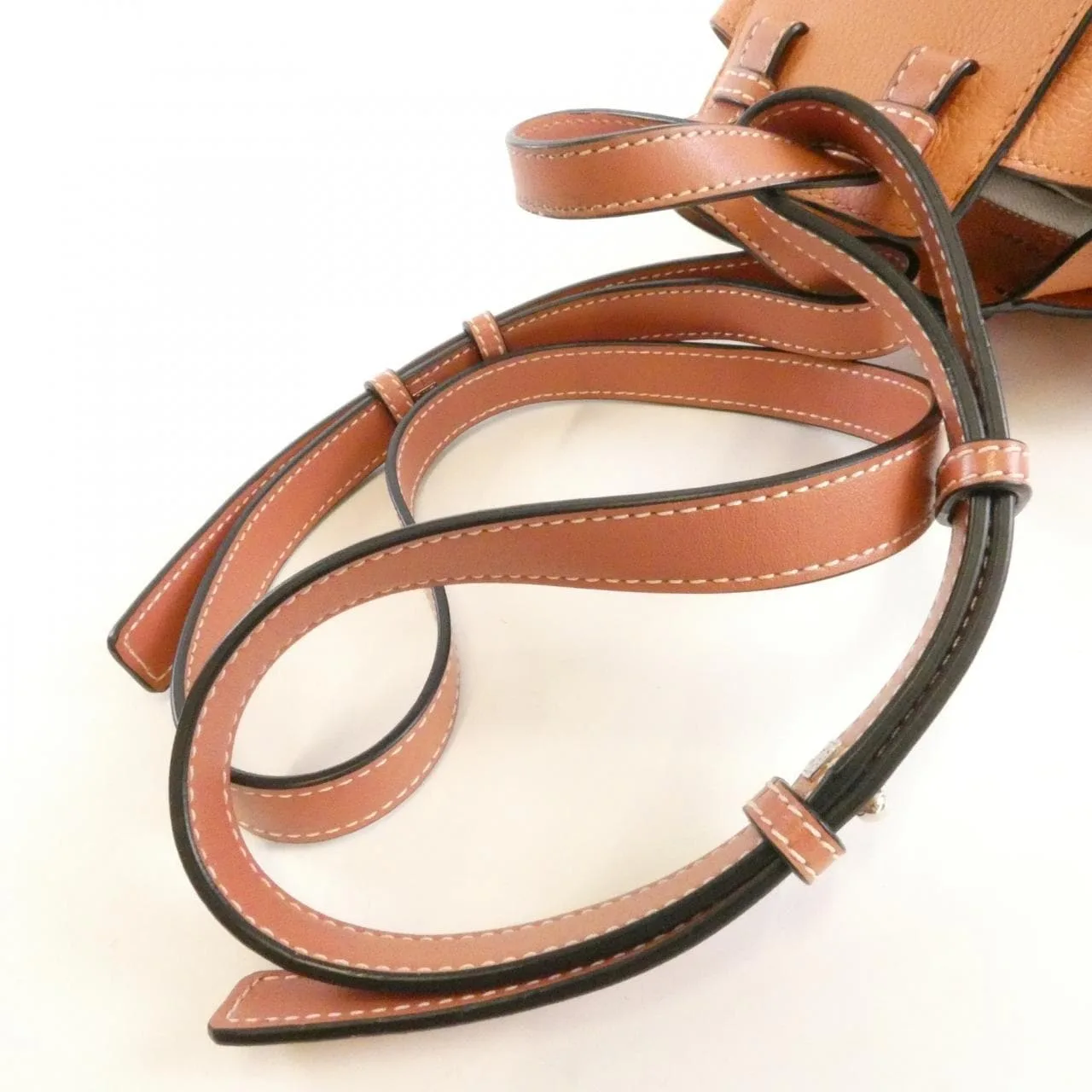 LOEWE Hammock 314 12 V07 Shoulder Leather Black Leather Rank A - Thumbnail 6