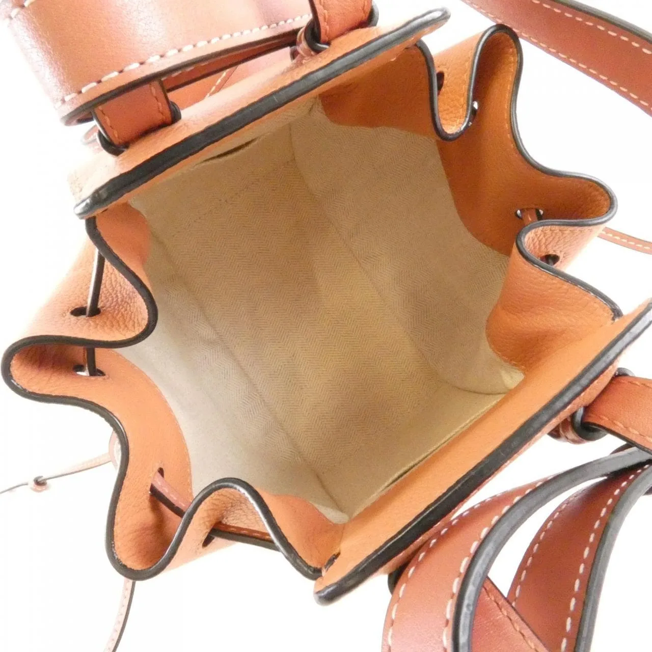 LOEWE Hammock 314 12 V07 Shoulder Leather Black Leather Rank A - Thumbnail 8