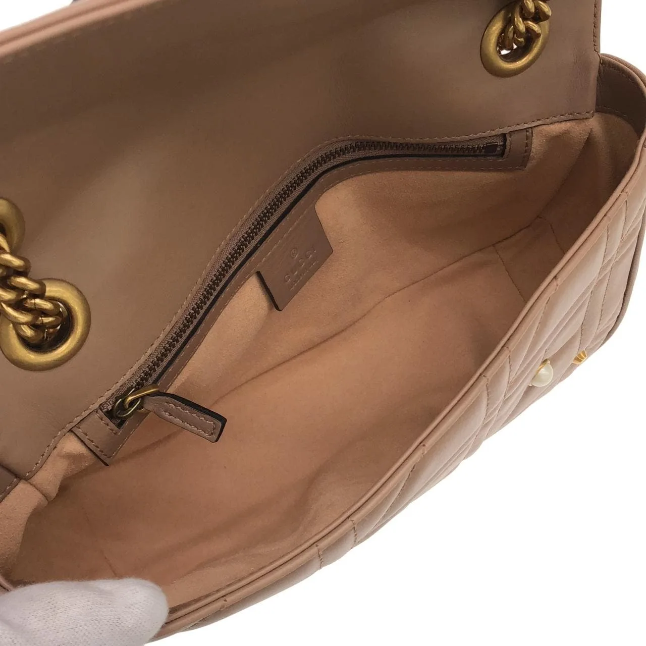 GUCCI Marmont 443497 DRWWT Shoulder Leather Gold Leather Rank A - Thumbnail 8