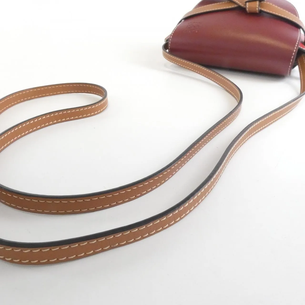 LOEWE Gate 321 54 U62 Shoulder 酒紅色 中古品A - 縮圖 5