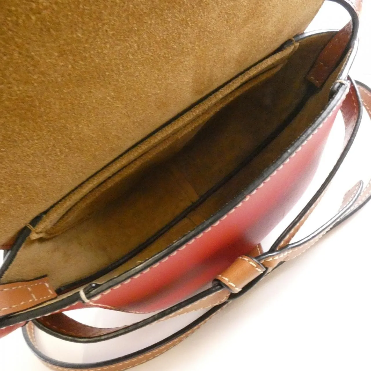 LOEWE Gate 321 54 U62 Shoulder 酒紅色 中古品A - 縮圖 7