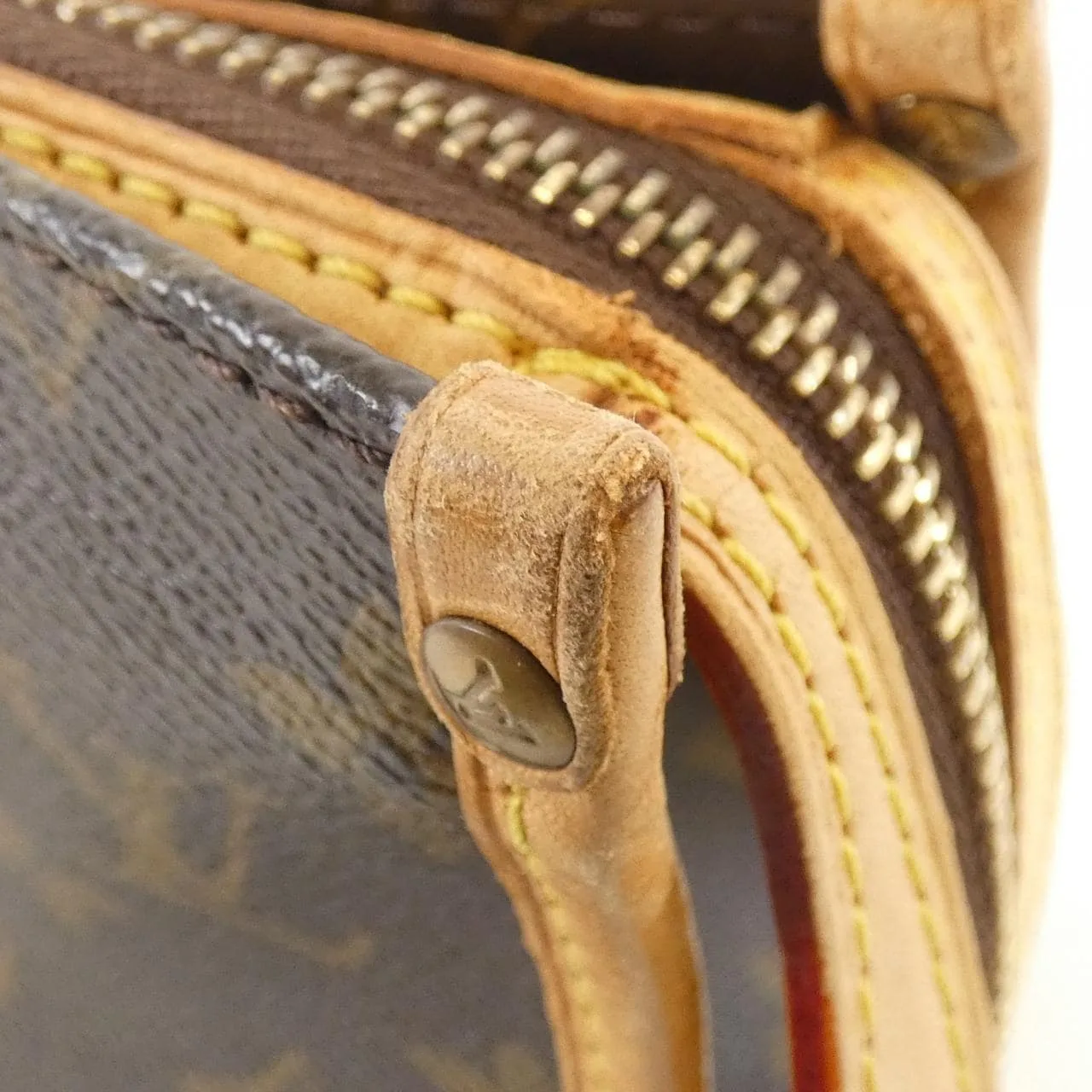 LOUIS VUITTON M40009 Handbag Monogram 黑色 Monogram 中古品B - 縮圖 4