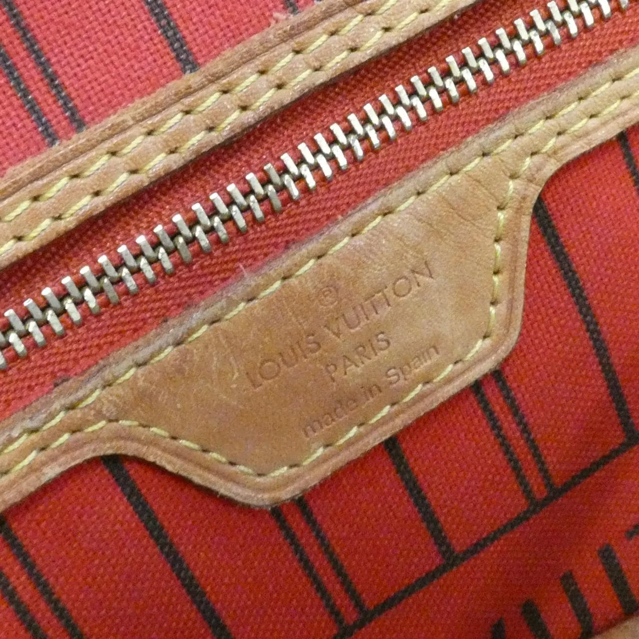 LOUIS VUITTON Neverfull M41177 Tote Monogram 黑色 Monogram 中古品B - 縮圖 8