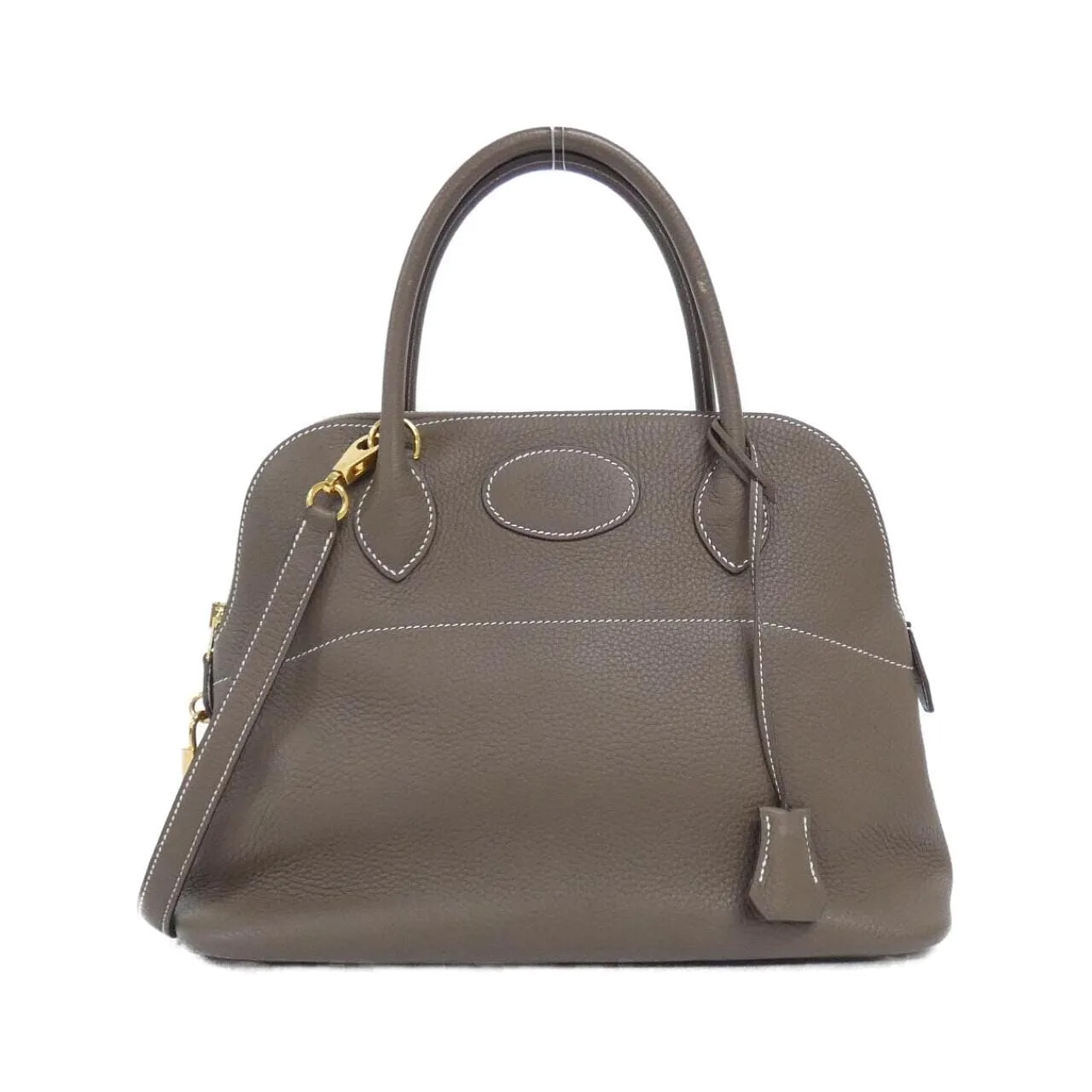 HERMES Bolide 073419CC Handbag Clemence Etoupe