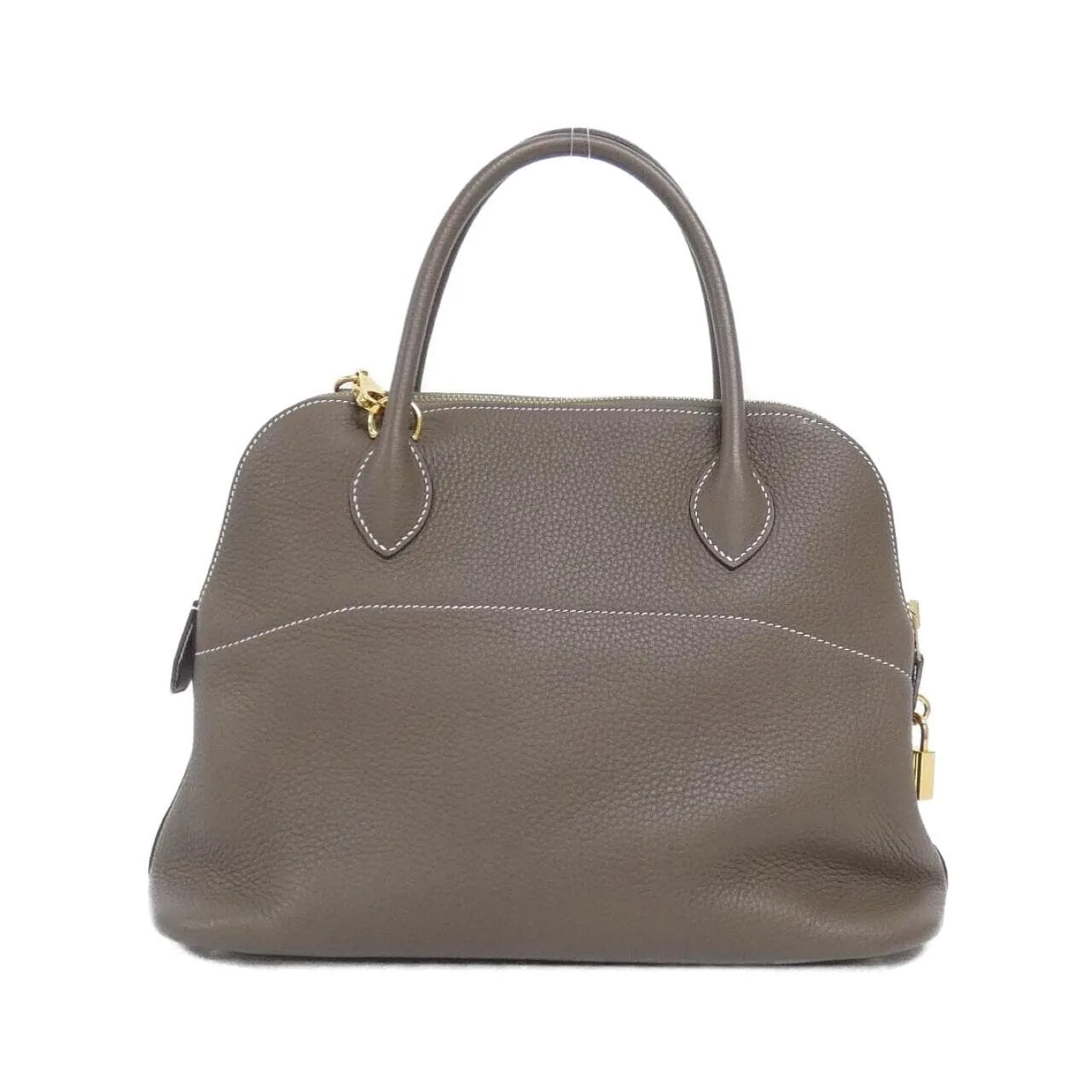 HERMES Bolide 073419CC Handbag Clemence Etoupe Clemence Leather Rank A - Thumbnail 2