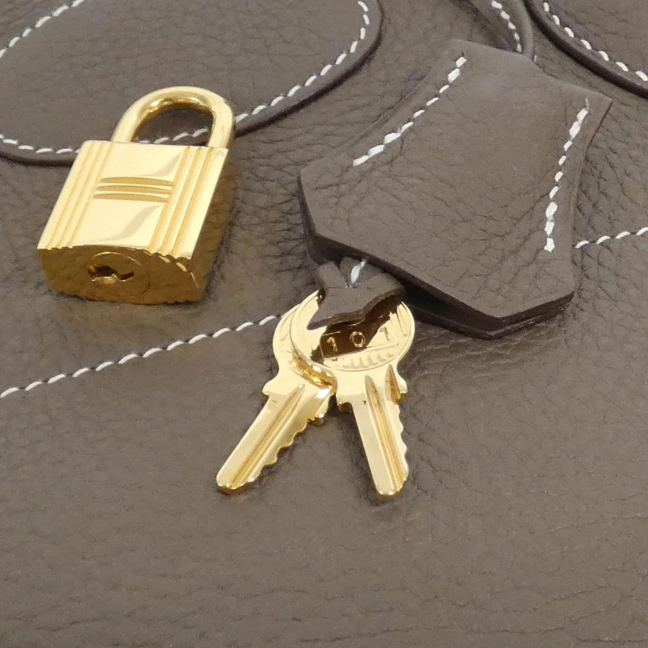 HERMES Bolide 073419CC Handbag Clemence Etoupe Clemence Leather Rank A - Thumbnail 4