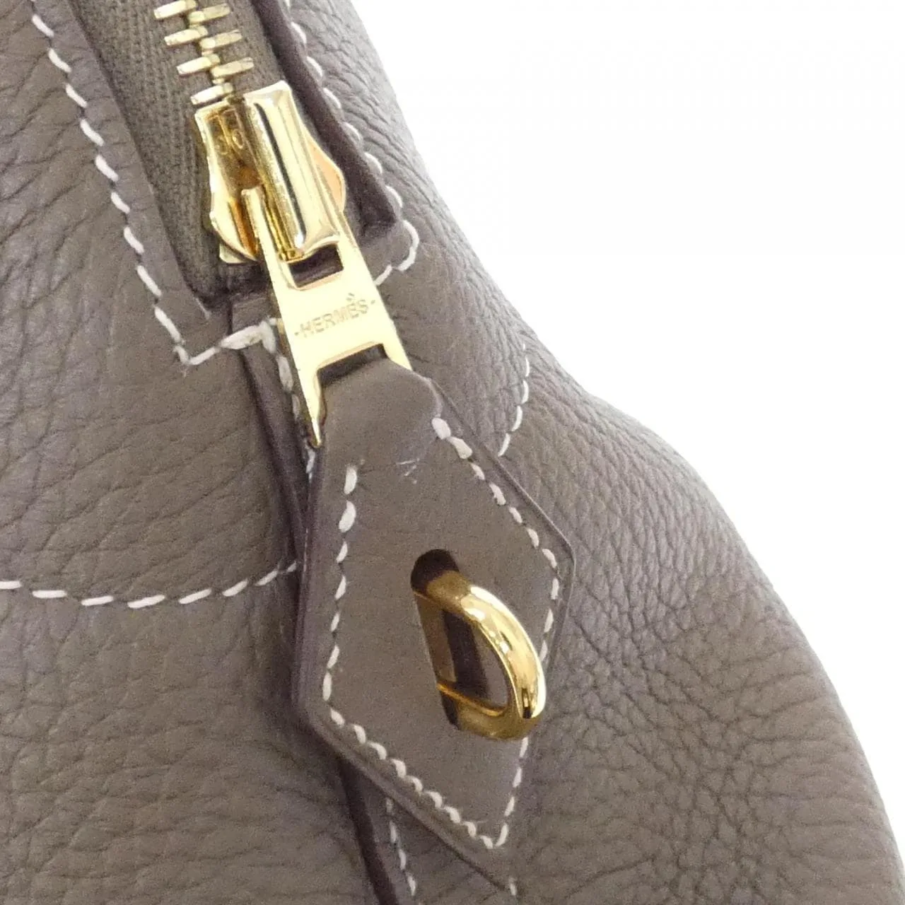 HERMES Bolide 073419CC Handbag Clemence Etoupe Clemence Leather Rank A - Thumbnail 5