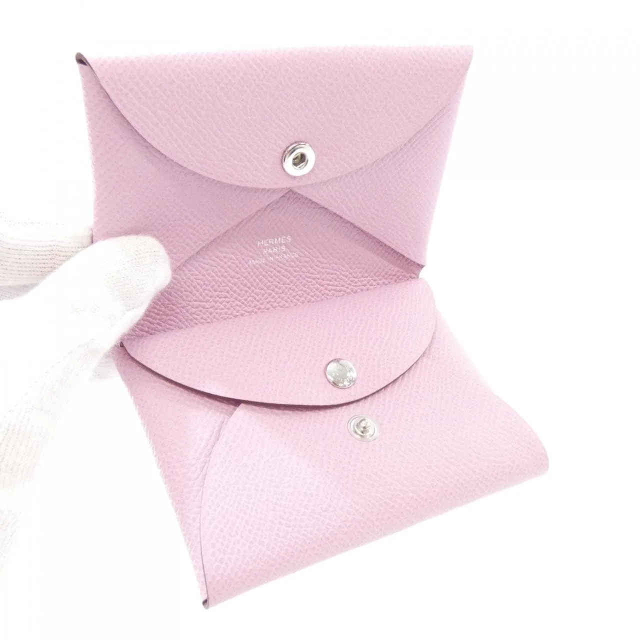 HERMES 083035CK Coin Case Epsom Black Epsom Leather Rank A - Thumbnail 2