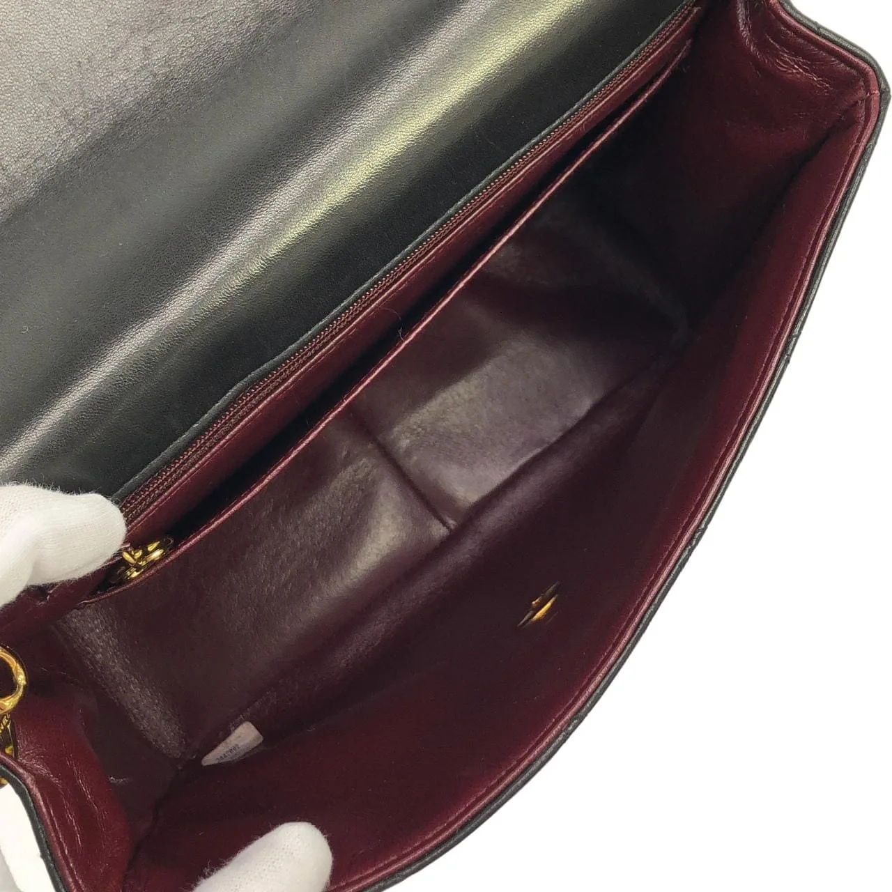 CHANEL Shoulder Lambskin Black Lambskin Rank A - Thumbnail 8