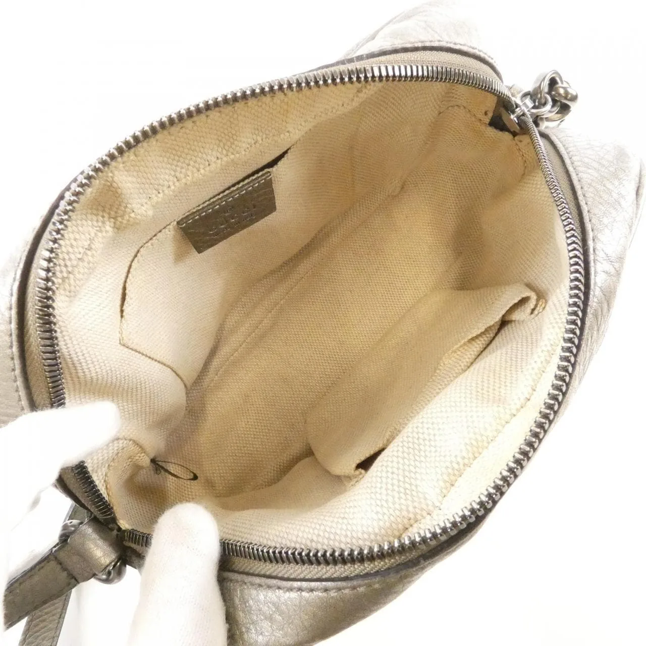 GUCCI Soho 308364 AH90G 肩背包 皮革 黑色 皮革 中古品B - 縮圖 8