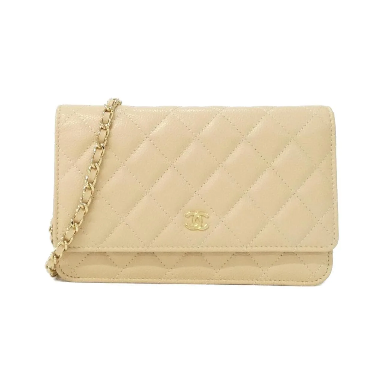 CHANEL Timeless Classic AP0250 Wallet Grained Calfskin Beige